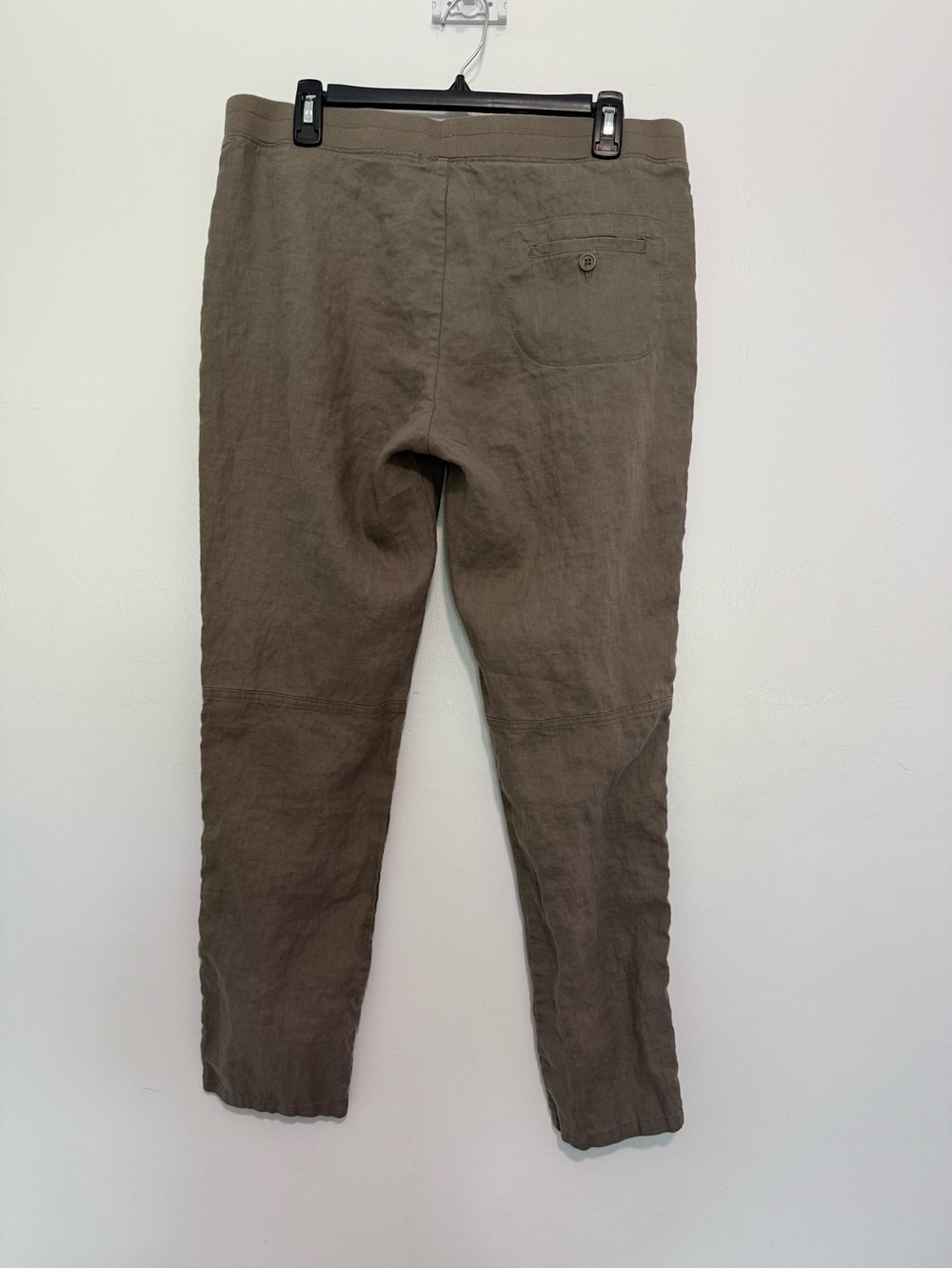 JAMES PERSE Beige 100% Linen Drawstring Utility Pants Sz 3 - Picture 2 of 5
